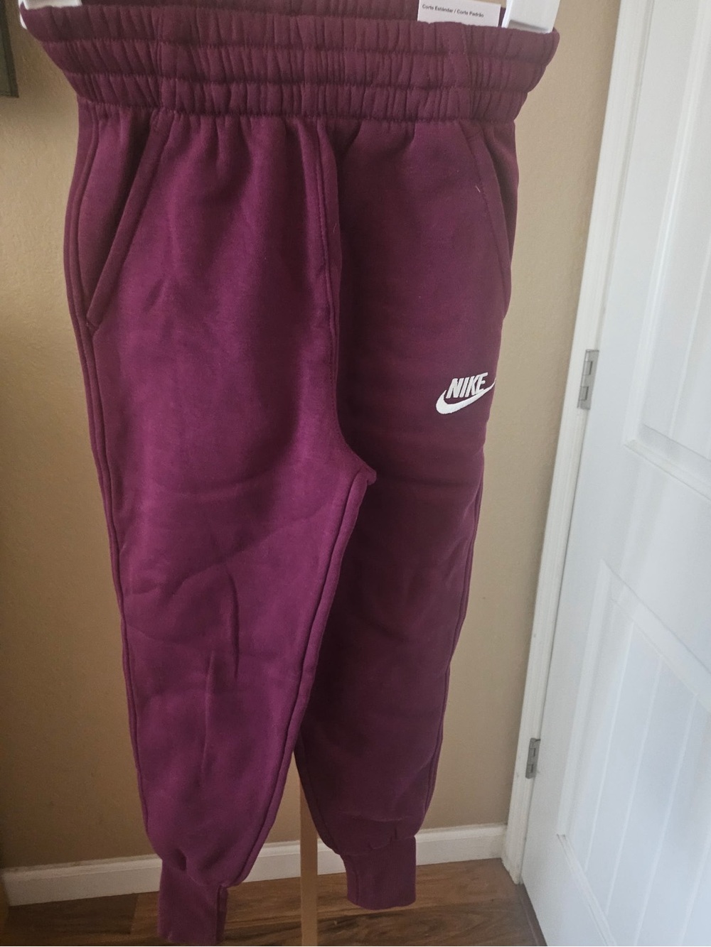 Nike Maroon Elastic Waist Joggers